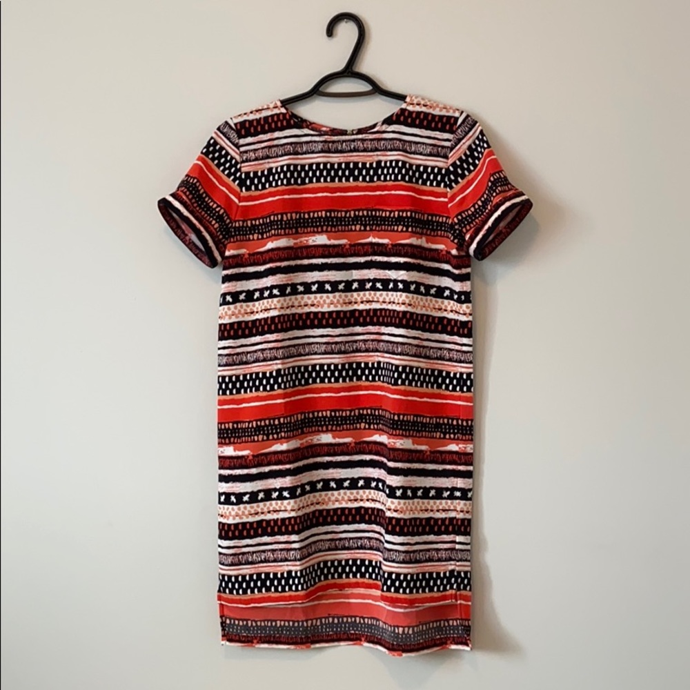 twik patterned high-low dress